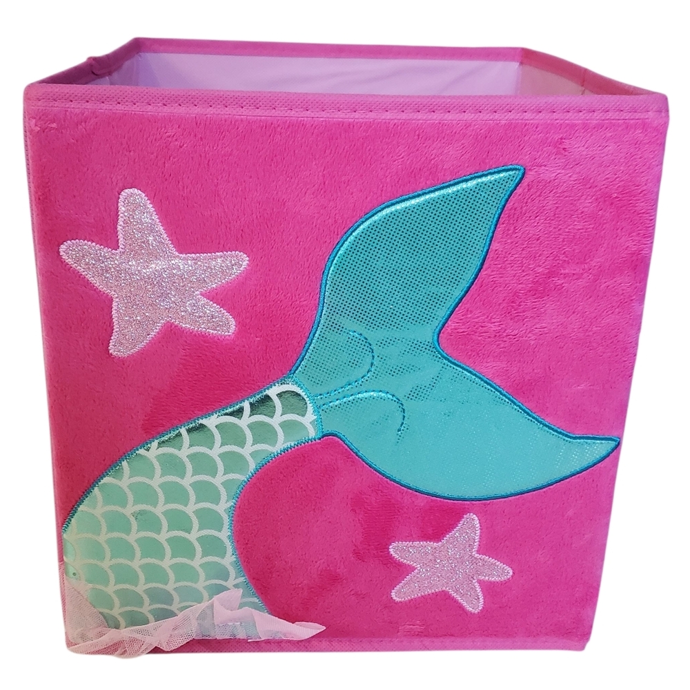 NEW Your Zone Pink Mermaid Collapsible Storage Bin